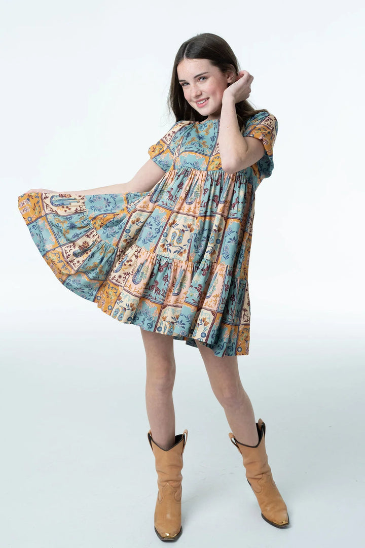 Haven Western Print Girls Dress | Soft Viscose