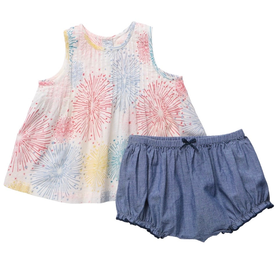 Baby Girls Jaipur 2pc set Fireworks