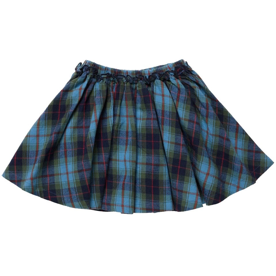 Gianna Skirt Blue Tartan