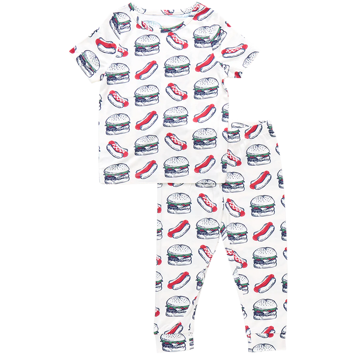 Hamburger Hotdog Bamboo Pajama Set