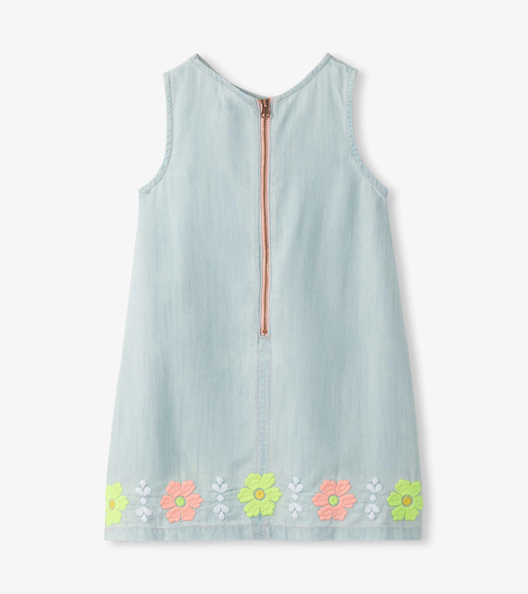 Tencel Embroidered Pinafore Dress