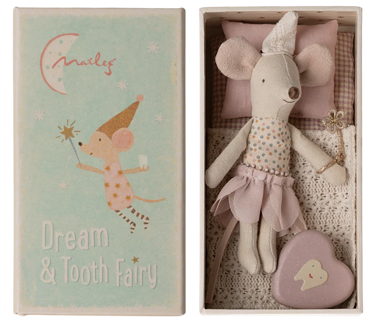 Tooth Fairy Mouse Little Sister in Matchbox