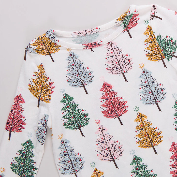 Bamboo Pajama Set Multi Christmas Trees
