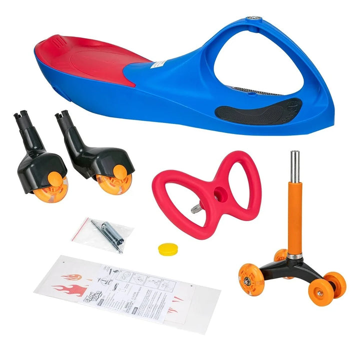 Plasma Glow Light Up Wheels Ride On Toy – Blue &amp; Red