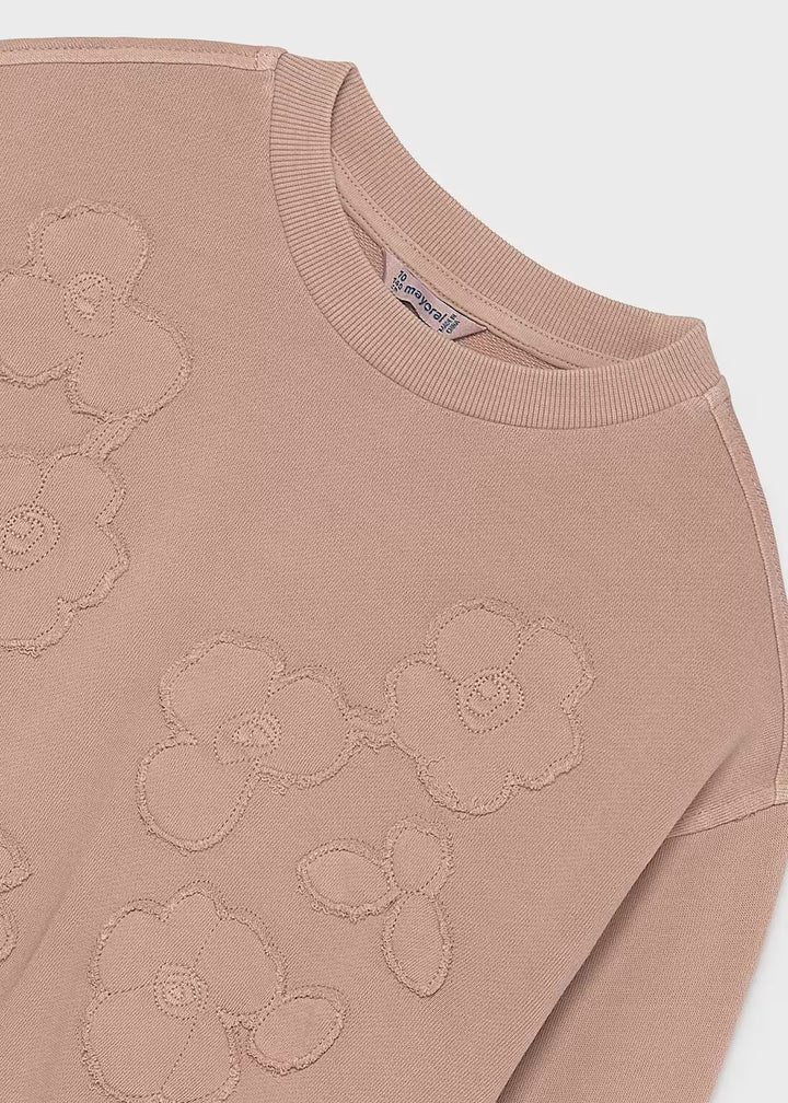 Flower Applique Pullover