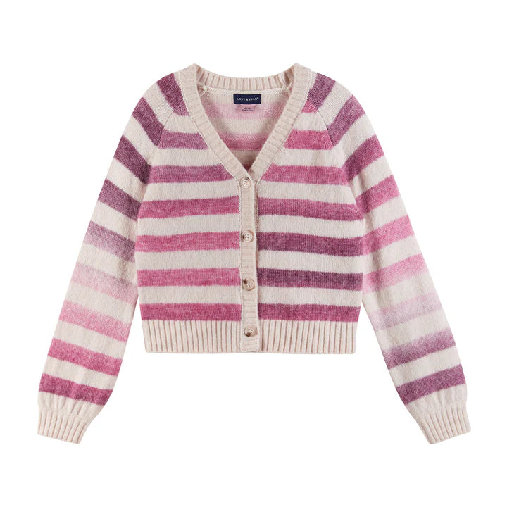 Ombre Stripe Cardigan Sweater