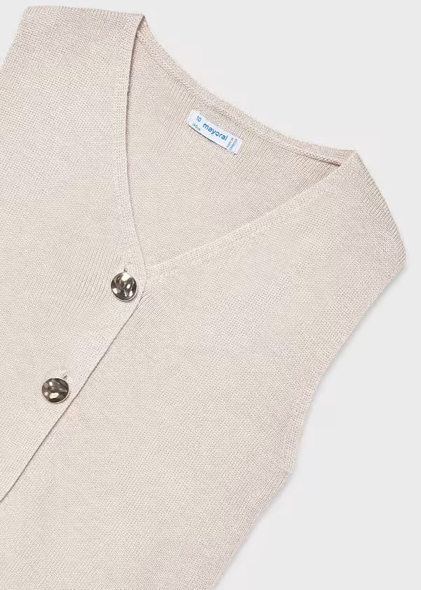 Knit Top with Gold Buttons