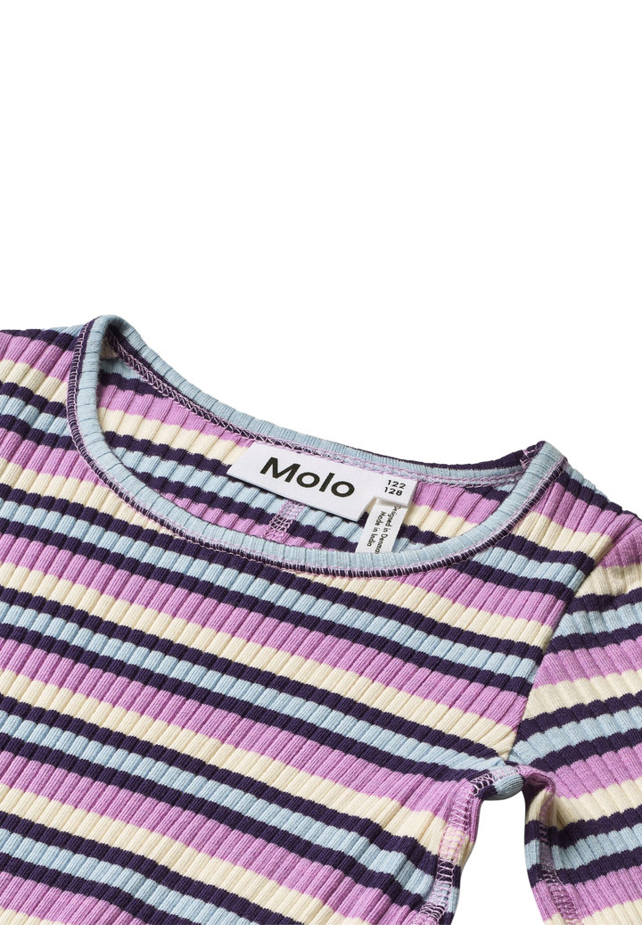 Rochelle Rose Camel Stripe Ribbed Top