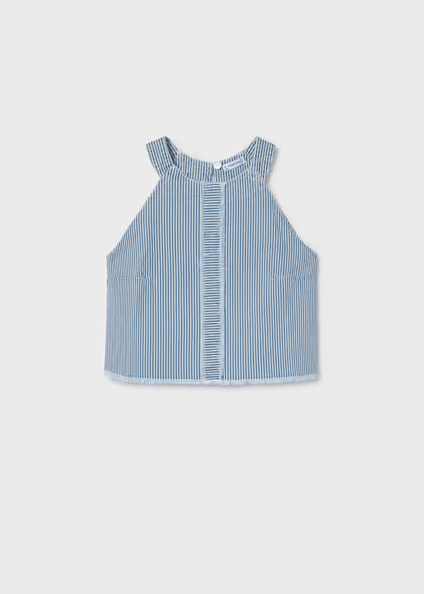 Striped Denim Top