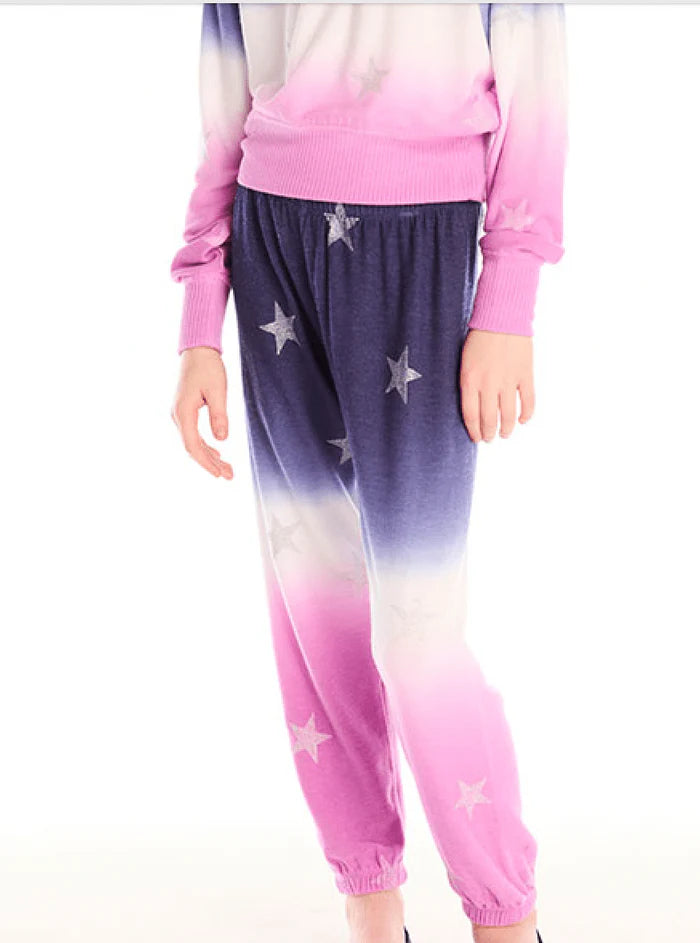Glitter Stars Ombre Tie Dye Pants