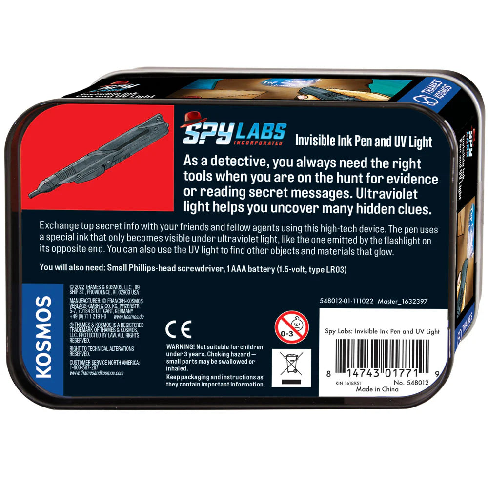 Spy Lans Invisible Ink Pen with UV Light