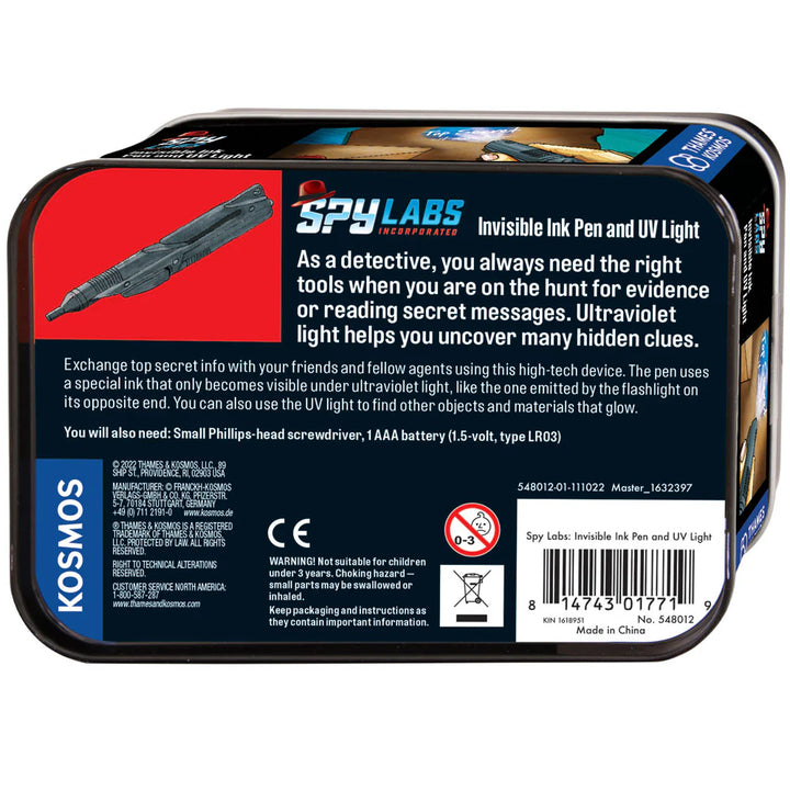 Spy Lans Invisible Ink Pen with UV Light
