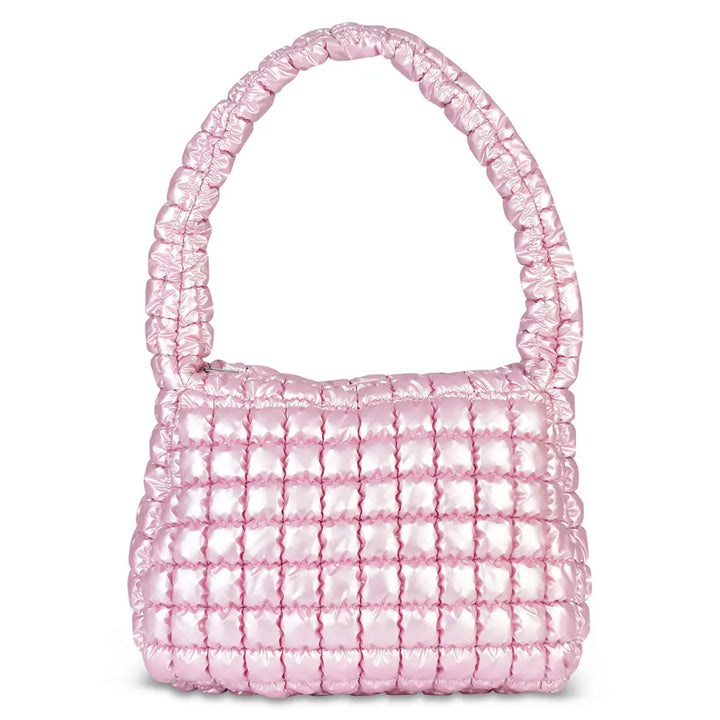Icy Rose Puffer Overnight Bag