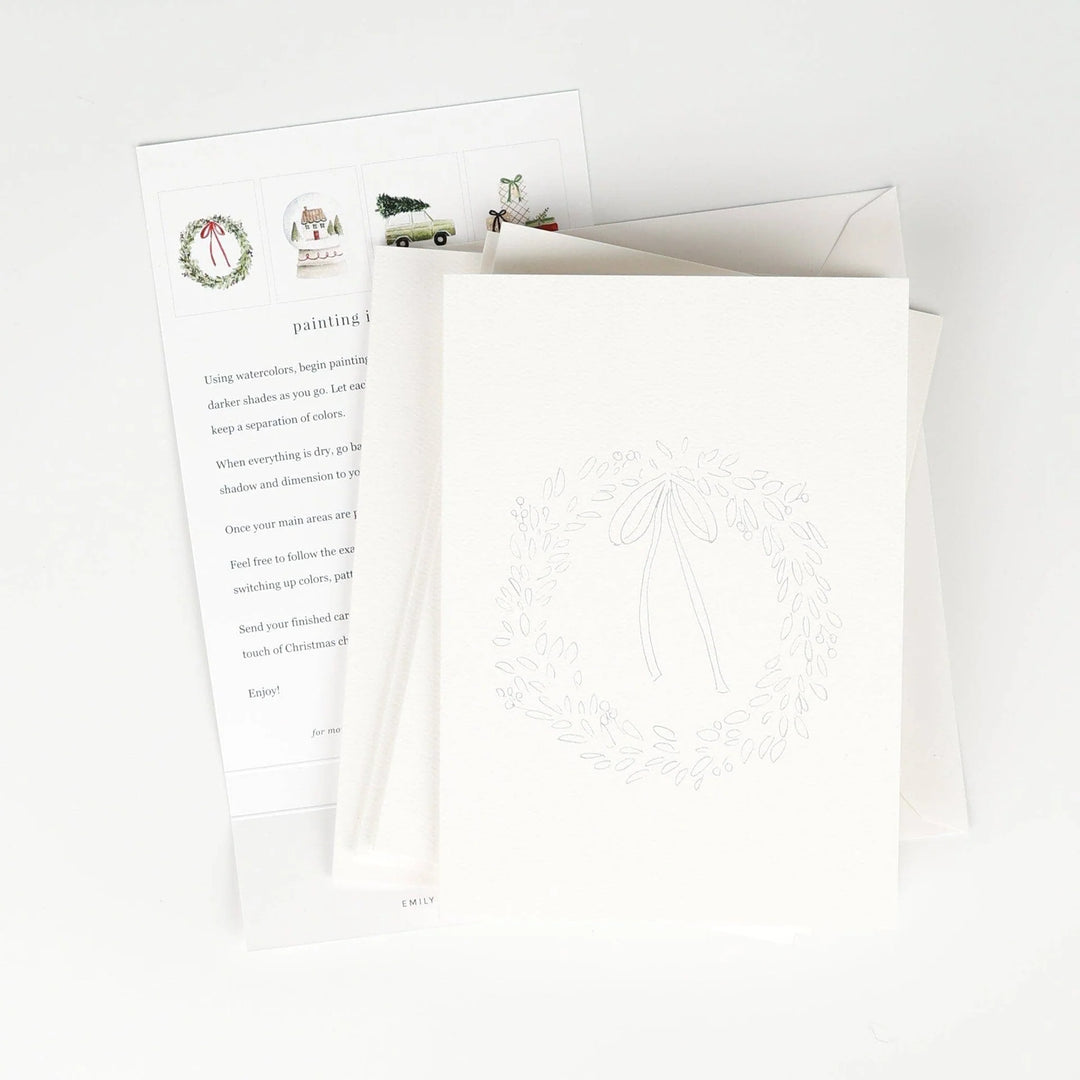 Christmas Cheer Printable Watercolor Notecard Set