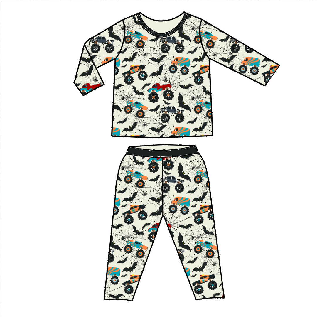 Halloween Monster Truck Pajamas