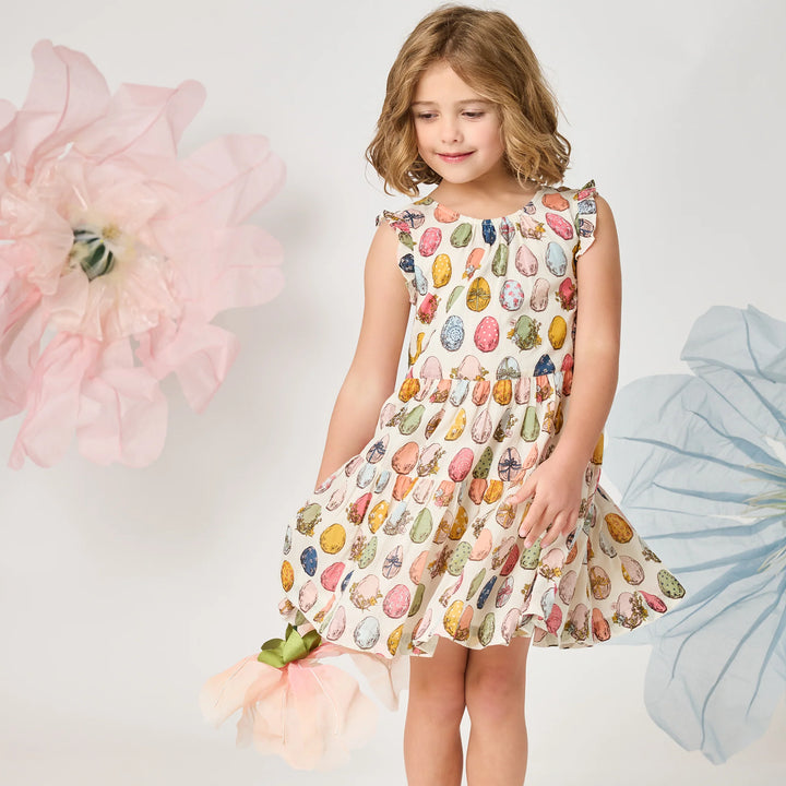 Eloise Ruffle Dress Multi Eggs