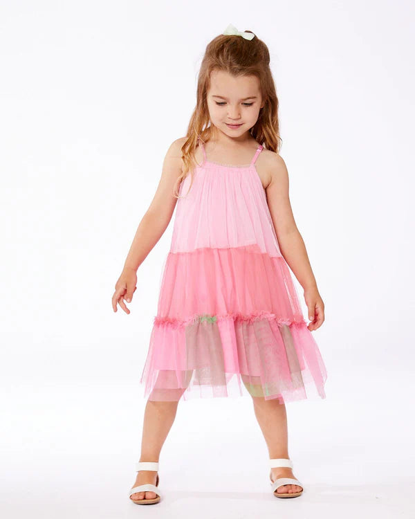 Color Block Tulle Dress