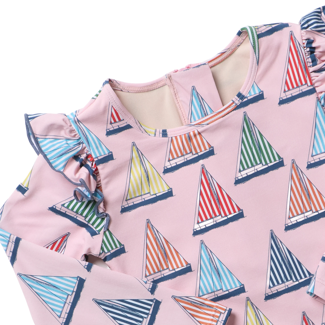 Girls Rachel Suit Pink Regatta