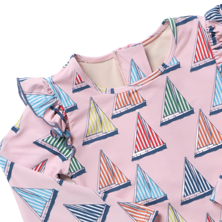 Girls Rachel Suit Pink Regatta