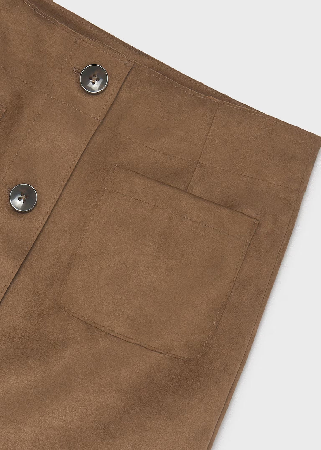Camel Faux Suede Skirt