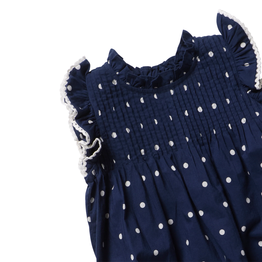 Baby Girls Jaipur Bubble Navy Dot