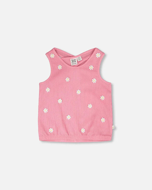 Daisy Crinkle Jersey Tank