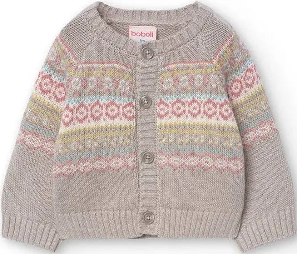 Knit Beige Button Sweater