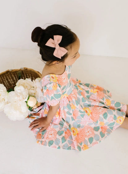 Puff Twirl Dress in Soft Floral