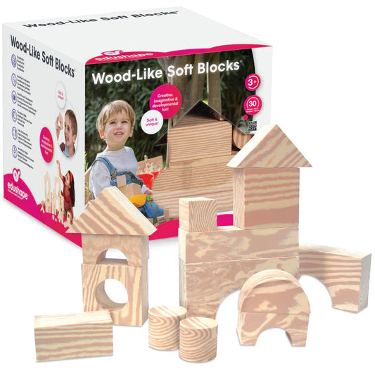 Wood-Like Soft Blocks 30pc