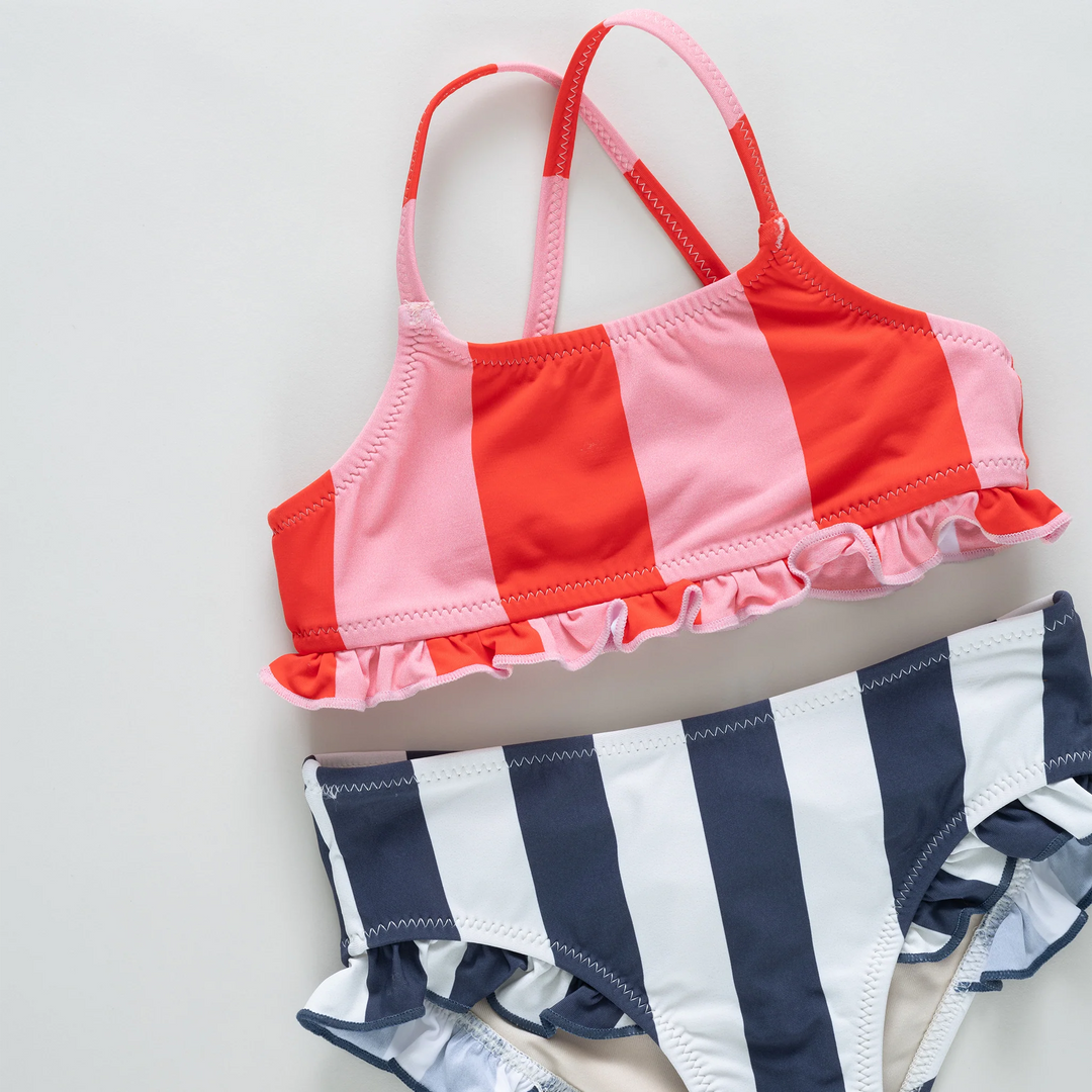Joy Bikini Wide Pink & Red Stripe