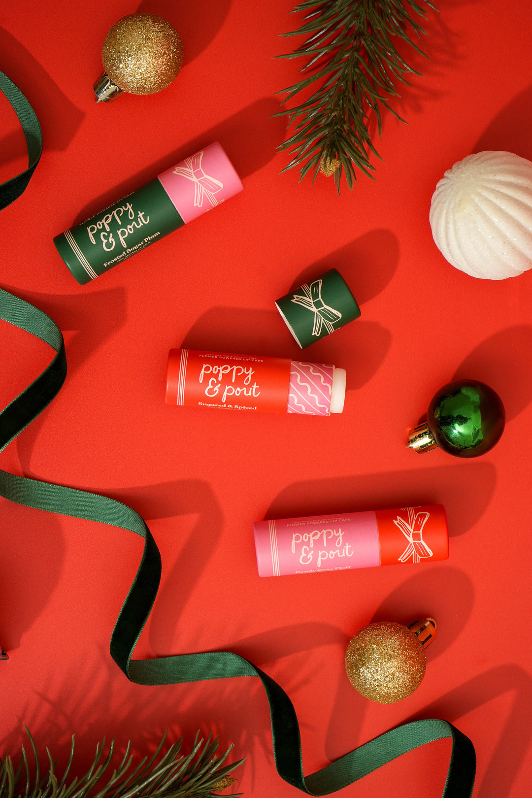 Poppy &amp; Pout - Holiday Lip Balm Trio Ornament