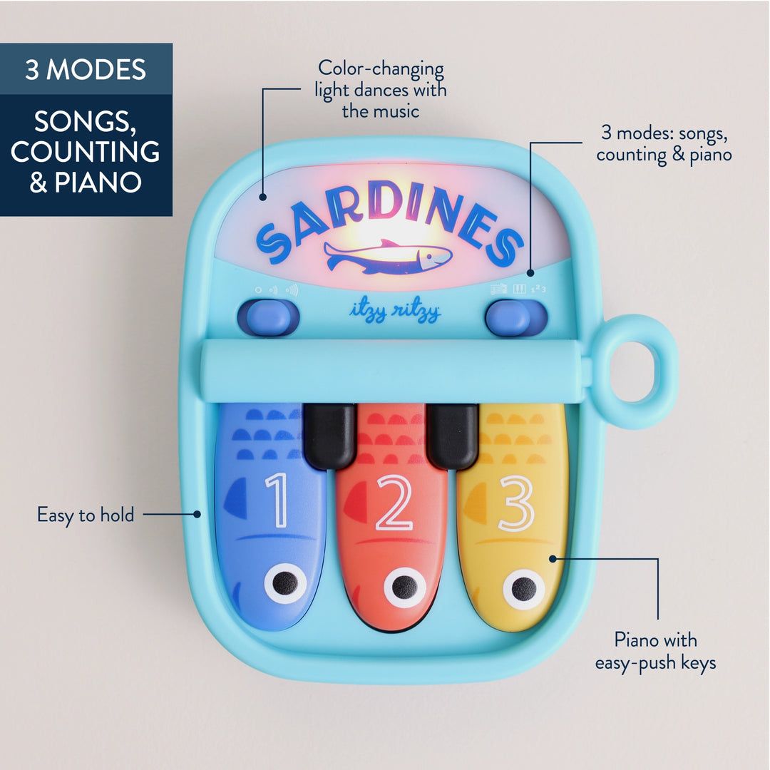 Bitzy Tunes™ Sardines - Light-Up Interactive Piano Toy