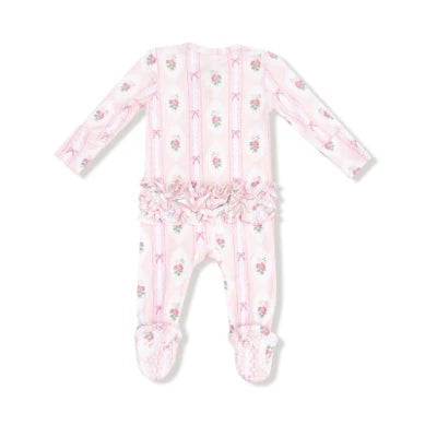 Ogee Lace Floral 2way Ruffle Zipper Footie