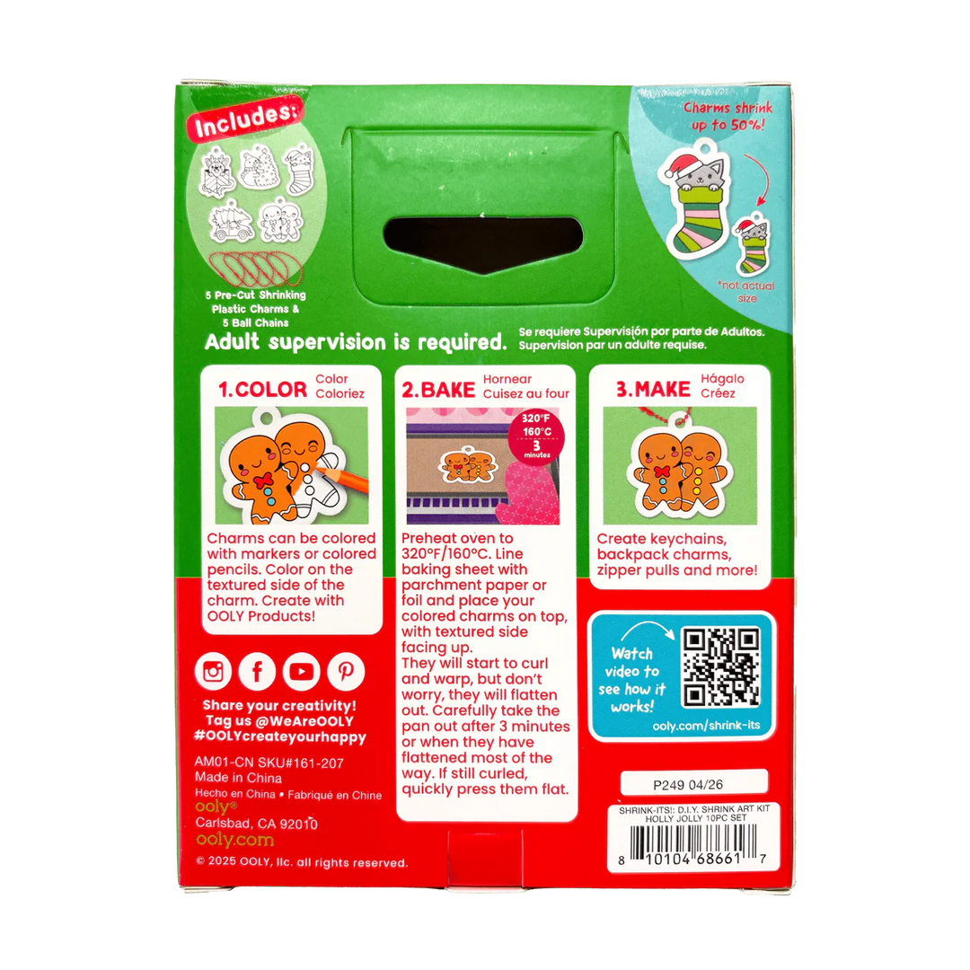 Mini Shrink-Its : D.I.Y. Shrink Art Kit Holly Jolly