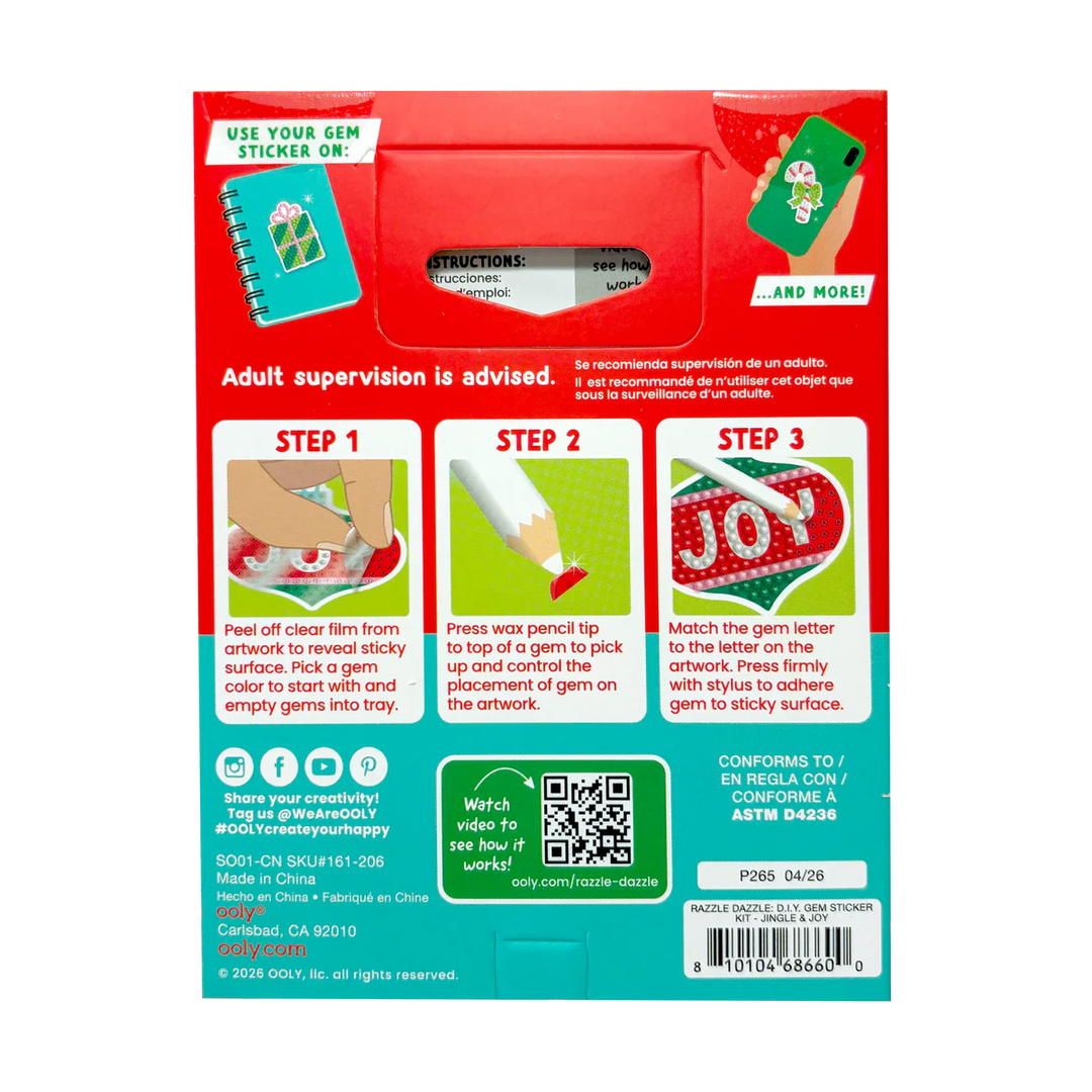 Mini Razzle Dazzle D.I.Y. Gem Sticker Kit Jingle Joy