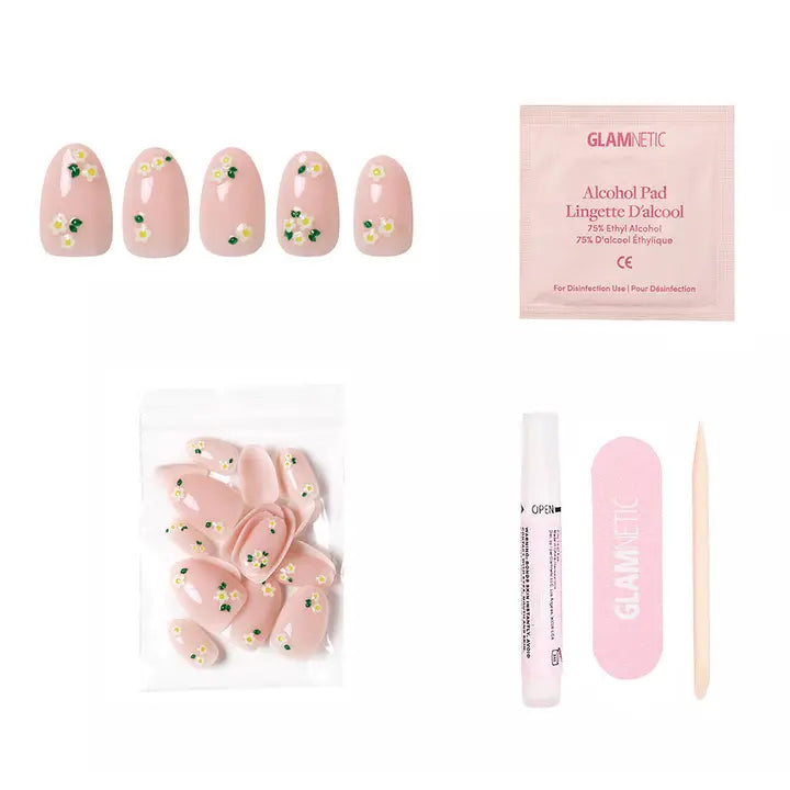 Petals Press-On Nails | Short Oval | Spring Summer Florals
