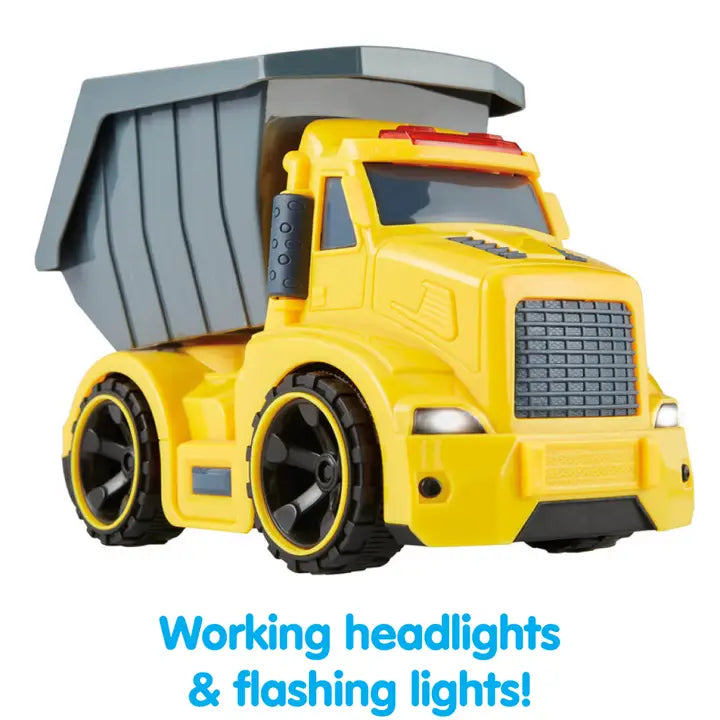 Lights N' Sounds Dump Truck, Friction Powered, Preschool Toy