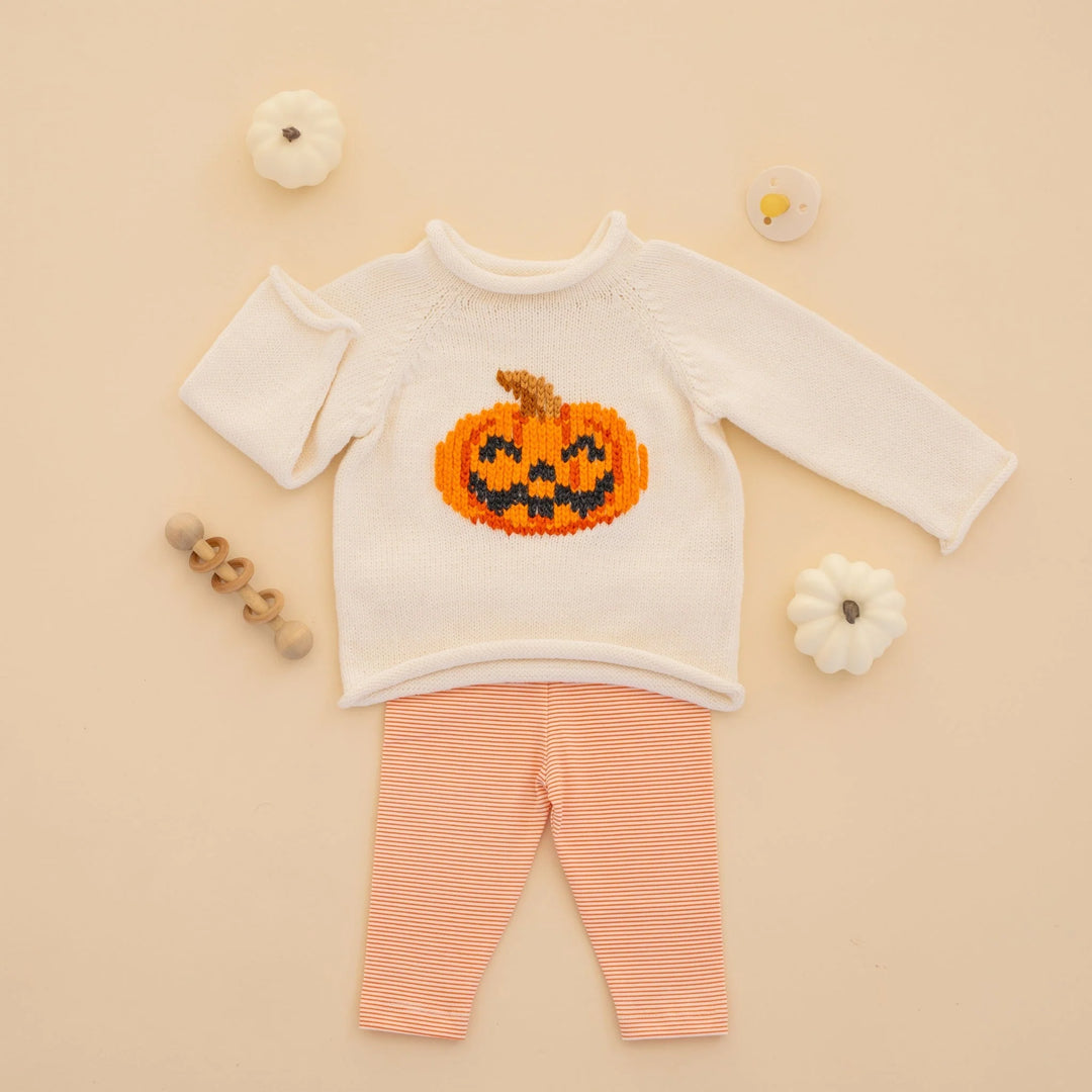 Pumpkin and Boo Pullover Sweater