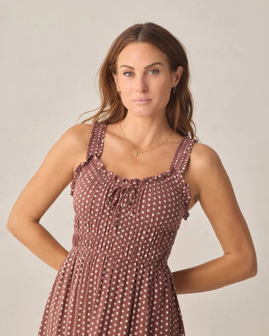 Jane Dress Chocolate Polka Dot