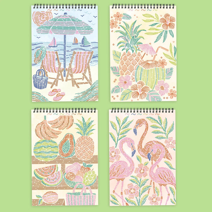 Flowart: Trace by Line Tropical Paradise