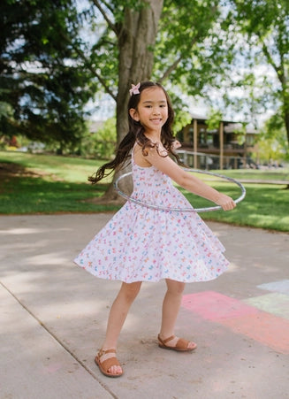 Camila Dress in Butterfly Rainbow | Girls Twirl Dress