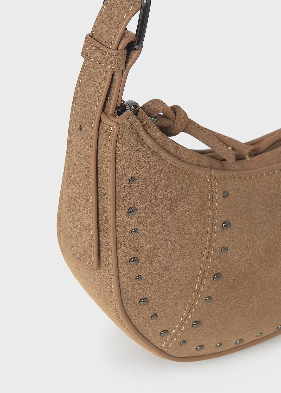 Suede Crescent Hand Bag