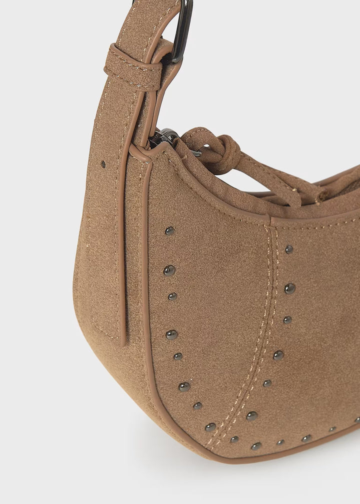 Suede Crescent Hand Bag