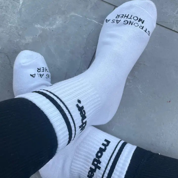 Mother. Throwback Half Crew Striped Socks