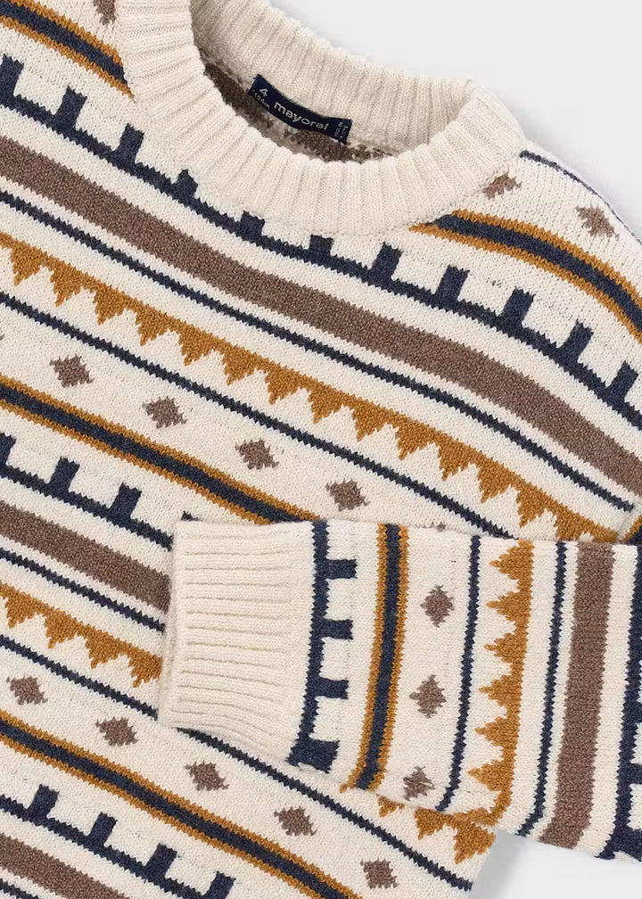 Jacquard Striped Sweater