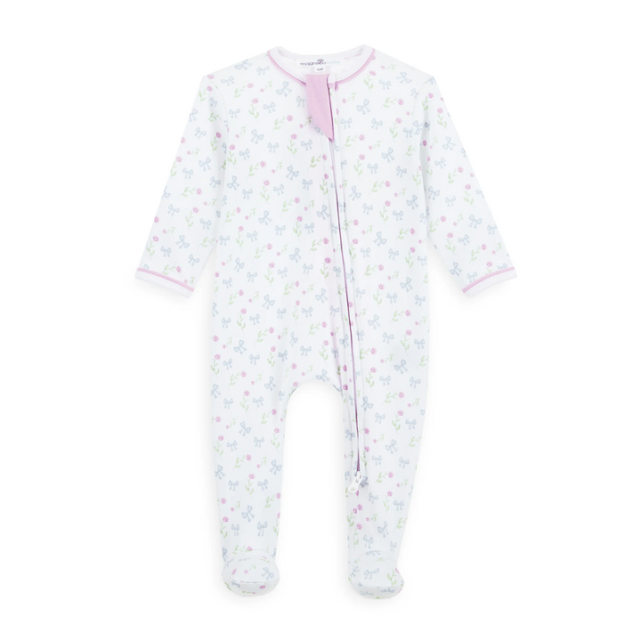 Evelyn's Classics Print Zip Footie