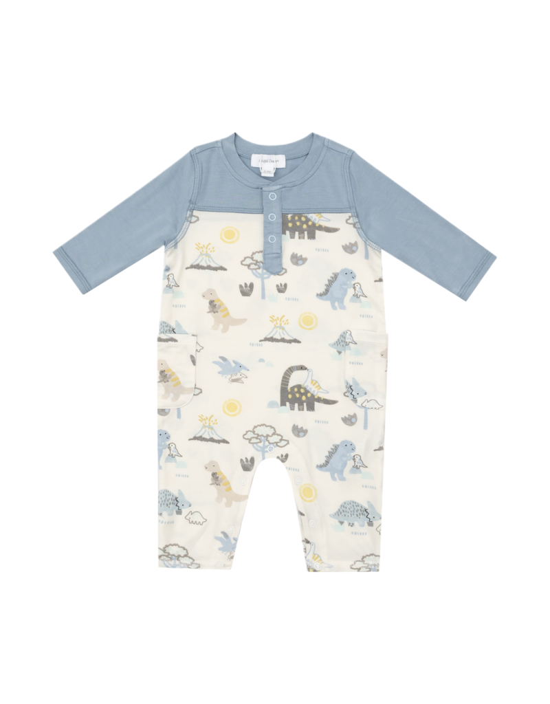 Baby Love Dinos Romper with Contrast