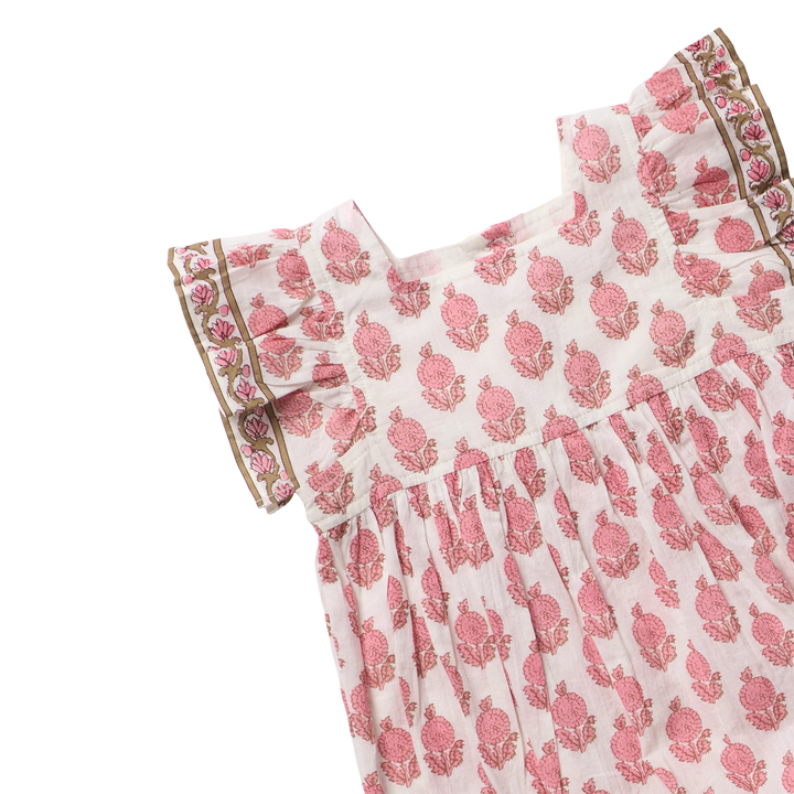 Baby Girls Elsie Bubble Pink Dahlia Floral