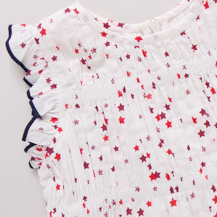 Red Ditsy Stars Waverly Dress