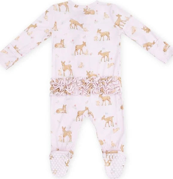 Little Fawn 2way Ruffle Zipper Footie